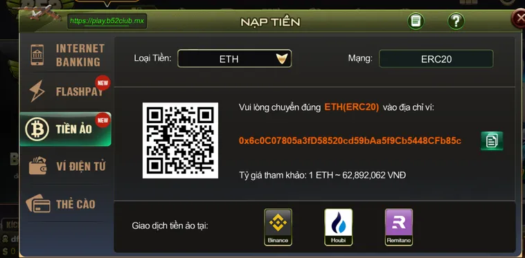 Hướng Dẫn Nạp Tiền B52 Club Bằng Các Phương Thức An Toàn Nhất 2026