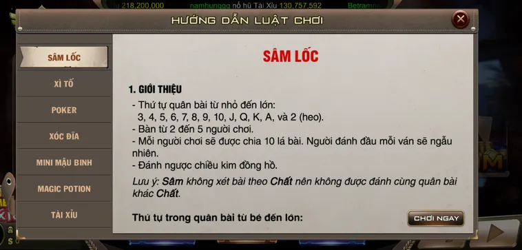Chiến Thuật Soi Cầu Và Cách Chơi Sâm Lốc Tại B52 Club Luôn Thắng