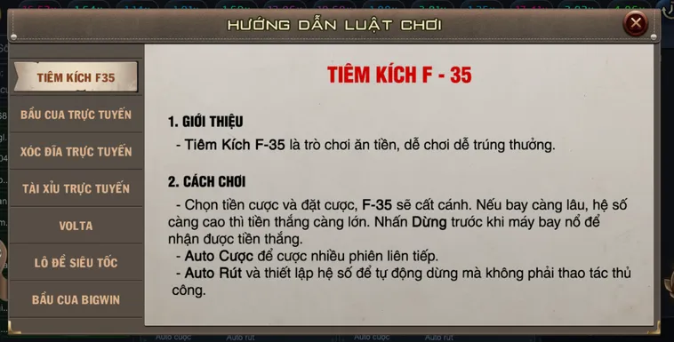 Bí Kíp Chơi Minigame Tiêm Kích F35 Tại B52 Club Đánh Nhanh Thắng Lớn