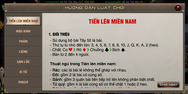 Cách Chơi Tiến Lên Miền Nam Tại B52 Club Đỉnh Cao Nhất 2026